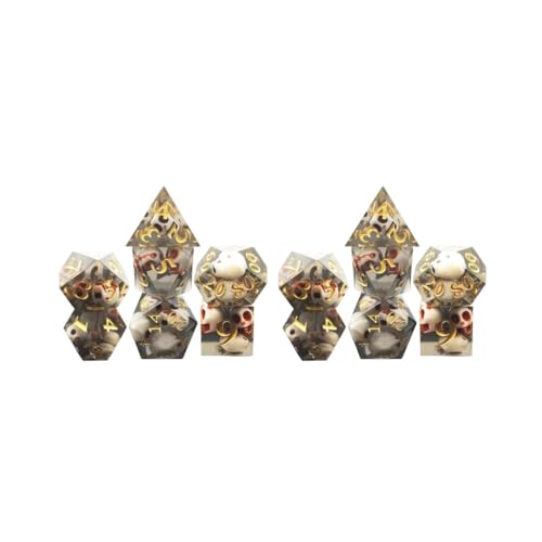 Polyedrische Würfel D4-D20 Würfel, für Tischspiel, Party, Geschenke, Schwarz, 2 Stück Polyedrische Würfel D4-D20 Würfel, für Tischspiel, Party, Geschenke, Schwarz, 2 Stück von Paowsietiviity