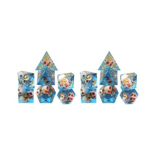 Polyedrische Würfel D4-D20 Würfel, für Tischspiel, Partygeschenke, Blau, 2 Stück Polyedrische Würfel D4-D20 Würfel, für Tischspiel, Partygeschenke, Blau, 2 Stück von Paowsietiviity
