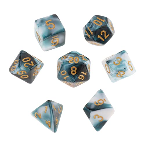 Polyedrische Würfel aus Acryl, Partyzubehör, Tischspiele für DND, RPG, MTG, Dunkelblau, Weiß, 7 Stück Polyedrische Würfel aus Acryl, Partyzubehör, Tischspiele für DND, RPG, MTG, Dunkelblau, Weiß, 7 Stück von Paowsietiviity