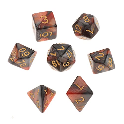 Polyedrische Würfel aus Acryl, Partyzubehör, Tischspiele für DND, RPG, MTG, Rot / Schwarz, 7 Stück Polyedrische Würfel aus Acryl, Partyzubehör, Tischspiele für DND, RPG, MTG, Rot / Schwarz, 7 Stück von Paowsietiviity