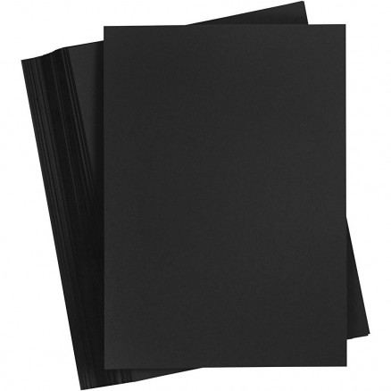 Karton, farbig, A4 210x297mm, 180g, 100 Blatt, Kohleschwarz Karton, farbig, A4 210x297mm, 180g, 100 Blatt, Kohleschwarz von Paper Concept