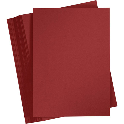 Karton, farbig, A4, Blatt 210x297 mm, 180 g, Dunkelrot, 100 Bl./ 1 Pck Karton, farbig, A4, Blatt 210x297 mm, 180 g, Dunkelrot, 100 Bl./ 1 Pck von Paper Concept