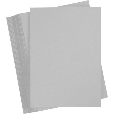 Karton, farbig, A4, Blatt 210x297 mm, 180 g, Grau, 100 Bl./ 1 Pck von Paper Concept