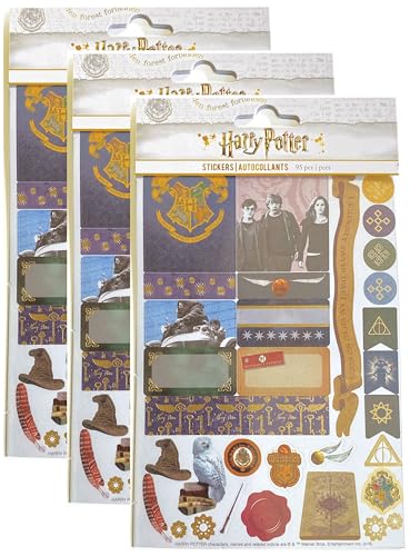 Paper House Productions Harry Potter Planer Aufkleber Drei Packungen mit 4 Aufkleberbögen für Planer, Journaling und Basteln - Hogwarts-Kollektion Paper House Productions Harry Potter Planer Aufkleber Drei Packungen mit 4 Aufkleberbögen für Planer, Journaling und Basteln - Hogwarts-Kollektion von Paper House Productions