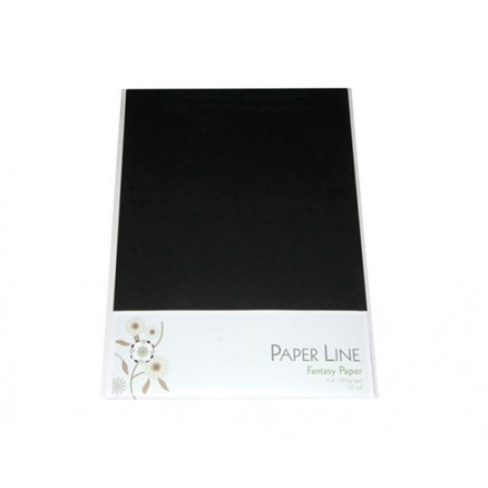 Fantasy Karton Schwarz A4 180g - 10 Stück von Paper Line