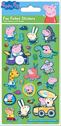 Paper Projects 01.70.06.154 Peppa und George Pig Grün glitzernde wiederverwendbare Aufkleber, 19,5 cm x 9,5 cm Paper Projects 01.70.06.154 Peppa und George Pig Grün glitzernde wiederverwendbare Aufkleber, 19,5 cm x 9,5 cm von Paper Projects