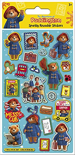 Paper Projects The Adventures of Paddington Sparkly Aufkleber, offizielles Lizenzprodukt, wiederverwendbar auf nicht-porösen Oberflächen, blau, 19,5 cm x 9,5 cm von Paper Projects