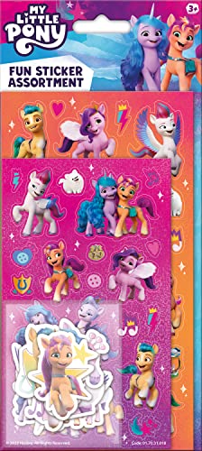 Paper Projects 01.70.31.018 Little Pony Sortierte Packung | Enthält 3 Arten von Aufklebern | Perfekt für Dekoration und Scrapbooking, Rosa, 24,5 cm x 11 cm von Paper Projects