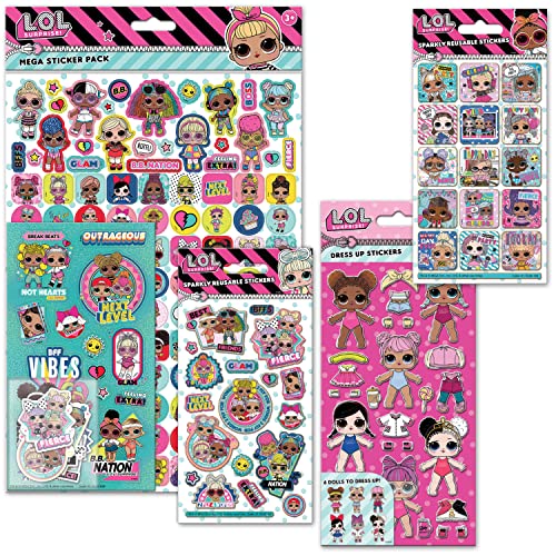 Paper Projects L.O.L. Surprise! Super Sticker-Pack, großes Set für Scrapbooking und Dekoration, wiederverwendbar auf nicht-porösen Oberflächen, Rosa/Blau, 29,7 cm x 21 cm Paper Projects L.O.L. Surprise! Super Sticker-Pack, großes Set für Scrapbooking und Dekoration, wiederverwendbar auf nicht-porösen Oberflächen, Rosa/Blau, 29,7 cm x 21 cm von Paper Projects