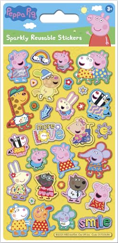 Peppa Pig Love wiederverwendbare Aufkleber, offizielles Lizenzprodukt, wiederverwendbar auf nicht porösen Oberflächen, Gelb, 19,5 cm x 9,5 cm Peppa Pig Love wiederverwendbare Aufkleber, offizielles Lizenzprodukt, wiederverwendbar auf nicht porösen Oberflächen, Gelb, 19,5 cm x 9,5 cm von Paper Projects