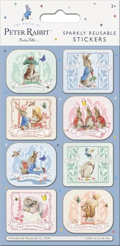 Peter Rabbit Portraits | Glitzernde wiederverwendbare Aufkleber | Offizielles Lizenzprodukt | wiederverwendbar auf nicht porösen Oberflächen | Blau Peter Rabbit Portraits | Glitzernde wiederverwendbare Aufkleber | Offizielles Lizenzprodukt | wiederverwendbar auf nicht porösen Oberflächen | Blau von Paper Projects