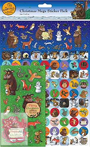 The Grüffelo's Child Christmas Mega Sticker Pack | Drei Arten von Aufklebern (insgesamt ca. 150 Stück) | Wiederverwendbar auf nicht porösen Oberflächen von Paper Projects