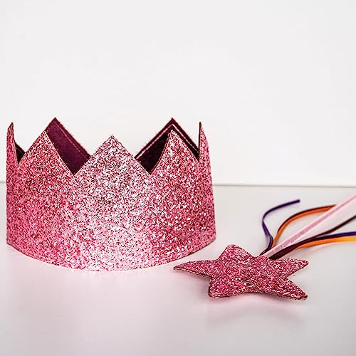Papierdrachen Glitzerkrone und Zauberstab in Pink - zum Verkleiden für eine unvergessliche Geburtstagsfeier oder Verkleidungsparty - zauberhaftes Spielerlebnis - Set 1 Papierdrachen Glitzerkrone und Zauberstab in Pink - zum Verkleiden für eine unvergessliche Geburtstagsfeier oder Verkleidungsparty - zauberhaftes Spielerlebnis - Set 1 von Papierdrachen