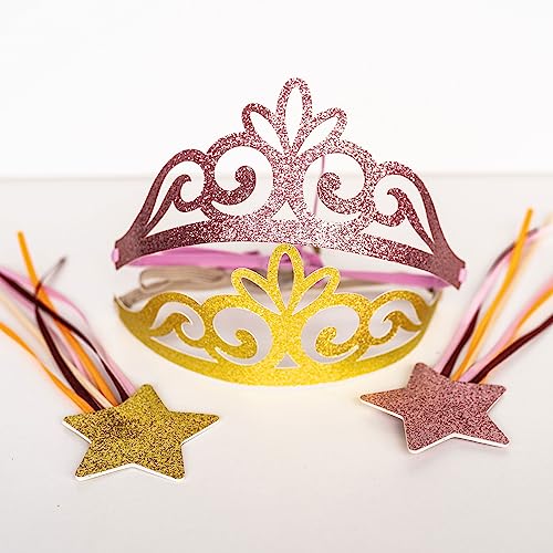 Papierdrachen 4 Papp-Kronen und 4 Zauberstäbe - Thema Prinzessin - wundervolles Set zum Verkleiden - ideal zur Geburtstagfeier - magischer Spielspaß - Set 1 Papierdrachen 4 Papp-Kronen und 4 Zauberstäbe - Thema Prinzessin - wundervolles Set zum Verkleiden - ideal zur Geburtstagfeier - magischer Spielspaß - Set 1 von Papierdrachen