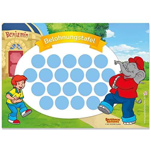 Papierdrachen Belohnungstafel Set für Kinder als Abreißblock 10 Blatt - Motivierendes Konzept als Erziehungshilfe - mit tollen Stickern für Jungs und Mädchen - Motiv Benjamin Blümchen Set 1 Papierdrachen Belohnungstafel Set für Kinder als Abreißblock 10 Blatt - Motivierendes Konzept als Erziehungshilfe - mit tollen Stickern für Jungs und Mädchen - Motiv Benjamin Blümchen Set 1 von Papierdrachen