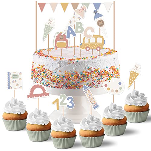 Papierdrachen Cake Topper Pastell - Kuchendekoration Kuchen Topper 19-teilig - Decor Pics für Einschulungskuchen - Einschulungsfeier Tortendeko - Set 3 Papierdrachen Cake Topper Pastell - Kuchendekoration Kuchen Topper 19-teilig - Decor Pics für Einschulungskuchen - Einschulungsfeier Tortendeko - Set 3 von Papierdrachen