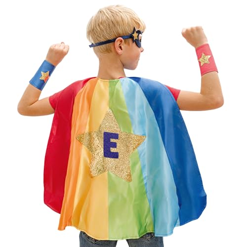 Papierdrachen Superhelden Kostüm - Stern rainbow Junge – Helden Design – inkl. Maske und Manschetten - Rollenspiel – fantasievolle Verkleidung - Karneval Fastnacht Fasching - Komplett Set Papierdrachen Superhelden Kostüm - Stern rainbow Junge – Helden Design – inkl. Maske und Manschetten - Rollenspiel – fantasievolle Verkleidung - Karneval Fastnacht Fasching - Komplett Set von Papierdrachen