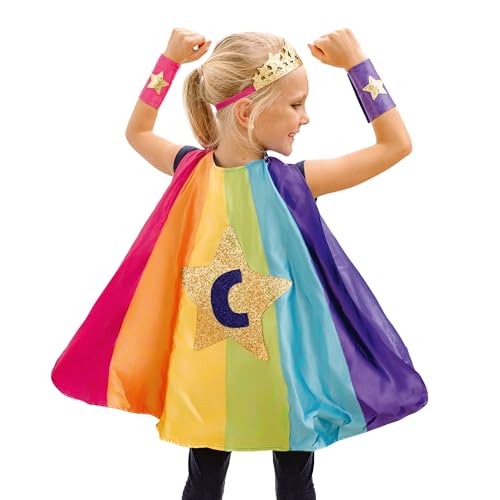 Papierdrachen Superhelden Kostüm - Stern rainbow Mädchen– Helden Design – inkl. Diadem und Manschetten - Rollenspiel – fantasievolle Verkleidung - Karneval Fastnacht Fasching - Komplett Set Papierdrachen Superhelden Kostüm - Stern rainbow Mädchen– Helden Design – inkl. Diadem und Manschetten - Rollenspiel – fantasievolle Verkleidung - Karneval Fastnacht Fasching - Komplett Set von Papierdrachen