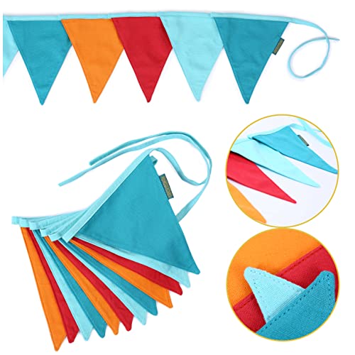 Papierdrachen - Wimpelkette als Kinderzimmer Deko | 3m Wimpel je 16x18cm 12Stück | Mint Orange | Fähnchen Girlande Kindergeburtstags-Dekoration Set 3 Papierdrachen - Wimpelkette als Kinderzimmer Deko | 3m Wimpel je 16x18cm 12Stück | Mint Orange | Fähnchen Girlande Kindergeburtstags-Dekoration Set 3 von Papierdrachen