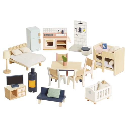 Le Toy Van - Wooden Dolls House Full Starter Furniture & Accessories Play Set for Dolls Houses, Dolls House Furniture Sets - Ages 3+ Le Toy Van - Wooden Dolls House Full Starter Furniture & Accessories Play Set for Dolls Houses, Dolls House Furniture Sets - Ages 3+ von Le Toy Van
