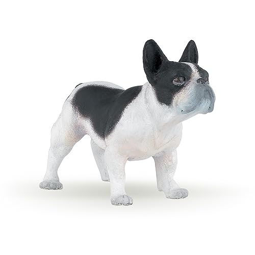 PAPO -Handbemalt - Figuren -Haustiere -Französische Bulldogge, schwarzweiß-54006-Sammelbar-Für Kinder - Geeignet für Jungen und Mädchen - Ab 3 Jahren von Papo