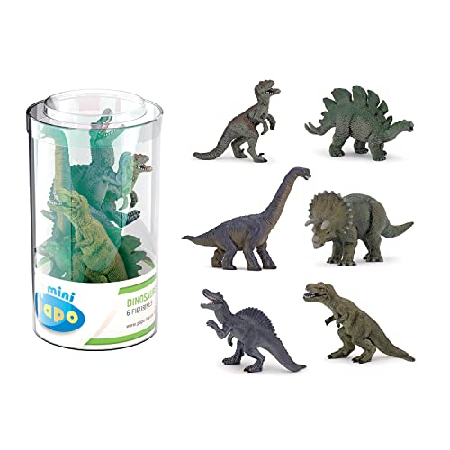 Mini Plus Dinosaurier Set 1 (Kunststoffbehälter, 6 Stück) von Papo