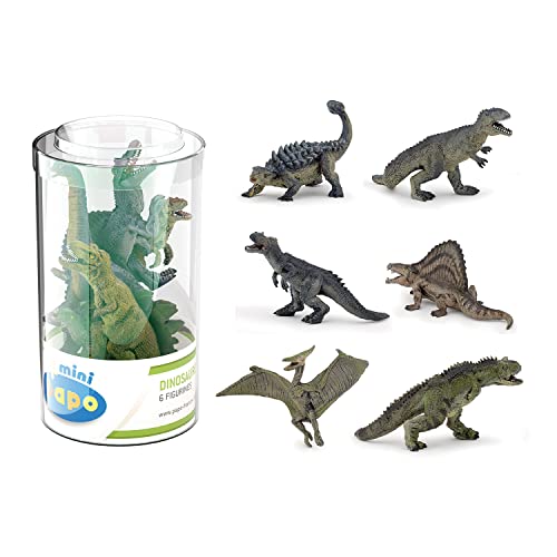 Mini Plus Dinosaurier Set 2 (Kunststoffbehälter, 6 Stück) von Papo