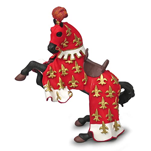 Papo 39257 Mittelalter-Fantasy, Prinz Philips Pferd, rot Figur, Mehrfarben von Papo