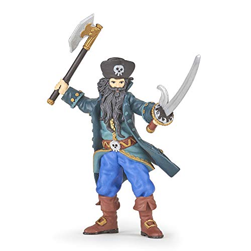 Papo - Piratenfigur - Blackbeard, Legendärer Pirat, Kinderspielzeug ab 3 Jahren - Eintauchen in Piratenabenteuer und Seefahrtsgeschichten. von Papo