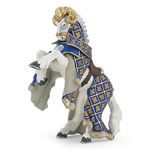 Papo 39914 Blauer Waffenmeister Horse Figur, Pferd des Waffenmeisters Widder, Spiel, Mehrfarbig von Papo