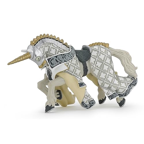 Papo 39916 - Pferd des Waffenmeisters Einhorn, Spielfigur von Papo