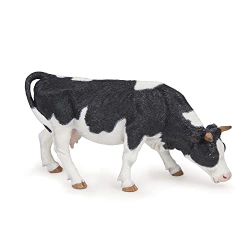Papo 51150 LEBEN AUF DEM BAUERNHOF Grasende Holstein Kuh, Mehrfarben von Papo
