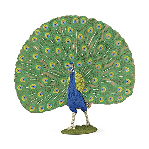 Papo -Handbemalt - Figuren -Das Leben auf dem bauernhof-Pfau-51161-Sammelbar-Für Kinder - Geeignet für Jungen und Mädchen - Ab 3 Jahren von Papo