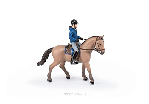 Papo - Tierfigur - Promenadenpferd mit Reiter, Reitabenteuer für Kinder ab 3 Jahren von Papo