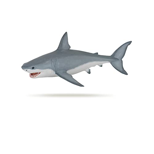 Papo - Figur Weißer Hai - Meerestiere - 17cm - Lernspielzeug für Unterwasser Entdeckungen, Ideal für Junge Entdecker ab 3 Jahren. von Papo