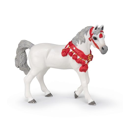 Papo- Arabisches Pferd, Weiß, Paradeanzug, Hühner und Ponys, Figur 51568, Mehrfarbig Papo- Arabisches Pferd, Weiß, Paradeanzug, Hühner und Ponys, Figur 51568, Mehrfarbig von Papo