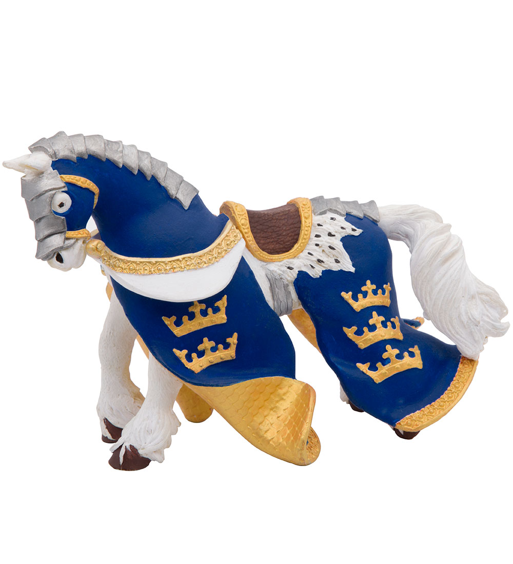 Papo Blaues Pferd von König Artus - H: 14 cm - Papo - One Size - Spielzeugfiguren von Papo