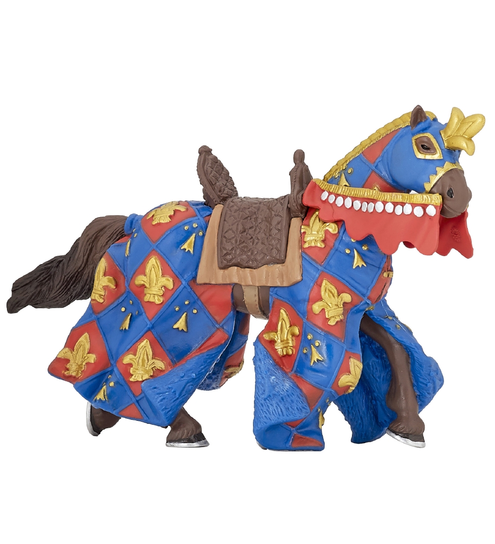 Papo Blaues Ritterpferd - Fleur - H: 9 cm - Papo - One Size - Spielzeugfiguren Papo Blaues Ritterpferd - Fleur - H: 9 cm - Papo - One Size - Spielzeugfiguren von Papo