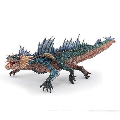 Papo - Figur Drache der Meere - Fantasie-Kreatur für Kinder ab 3 Jahren - Handbemalt - Fantasy & Mittelalter Kollektion - 25 x 12 x 10 cm - Kunststofffigur - 36037 von Papo
