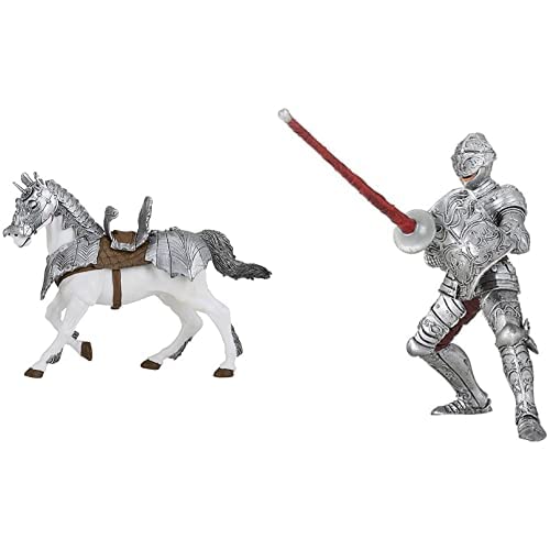 Papo-Lot de 2 Figurines - Collection Médieval - Fantastique - Cheval en Armure + Chevalier en Armure Papo-Lot de 2 Figurines - Collection Médieval - Fantastique - Cheval en Armure + Chevalier en Armure von Papo