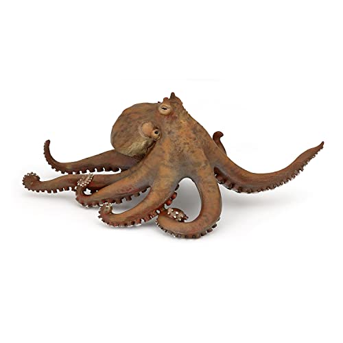 Papo - Krake Figur - Spielzeug für Kinder ab 3 Jahren - Handbemalter Oktopus aus Kunststoff - Realistische Meereswelt-Figur mit Tentakeln und Saugnäpfen - 56013 von Papo