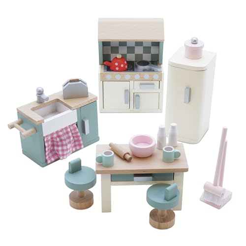 Le Toy Van – Daisylane Küche aus Holz für Puppenhaus-Zubehörset für Puppenhäuser | Puppenhaus-Möbelsets – Geeignet für Kinder ab 3 Jahren von Le Toy Van