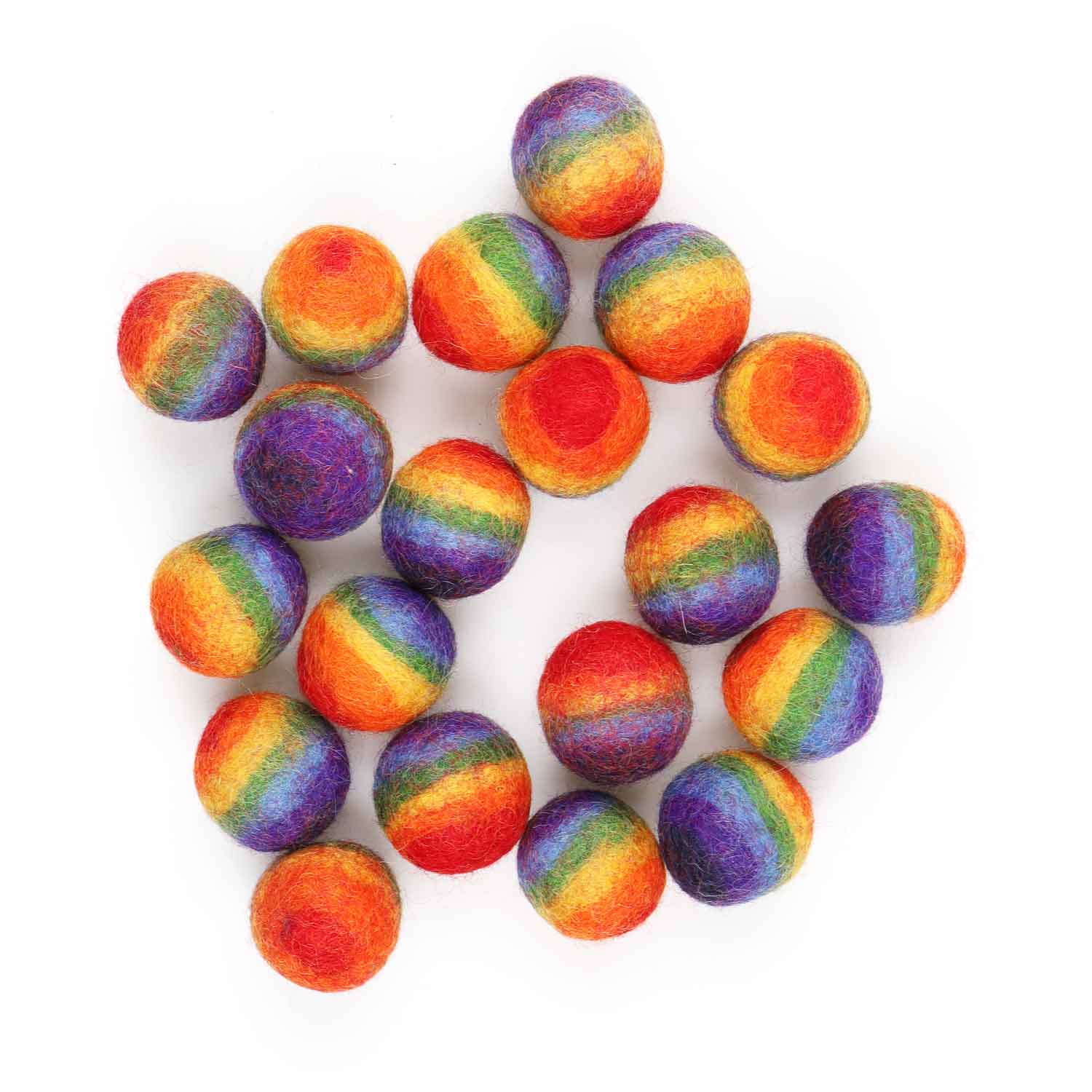 Papoose - Filzbälle 20er Set Regenbogen Papoose - Filzbälle 20er Set Regenbogen von Papoose