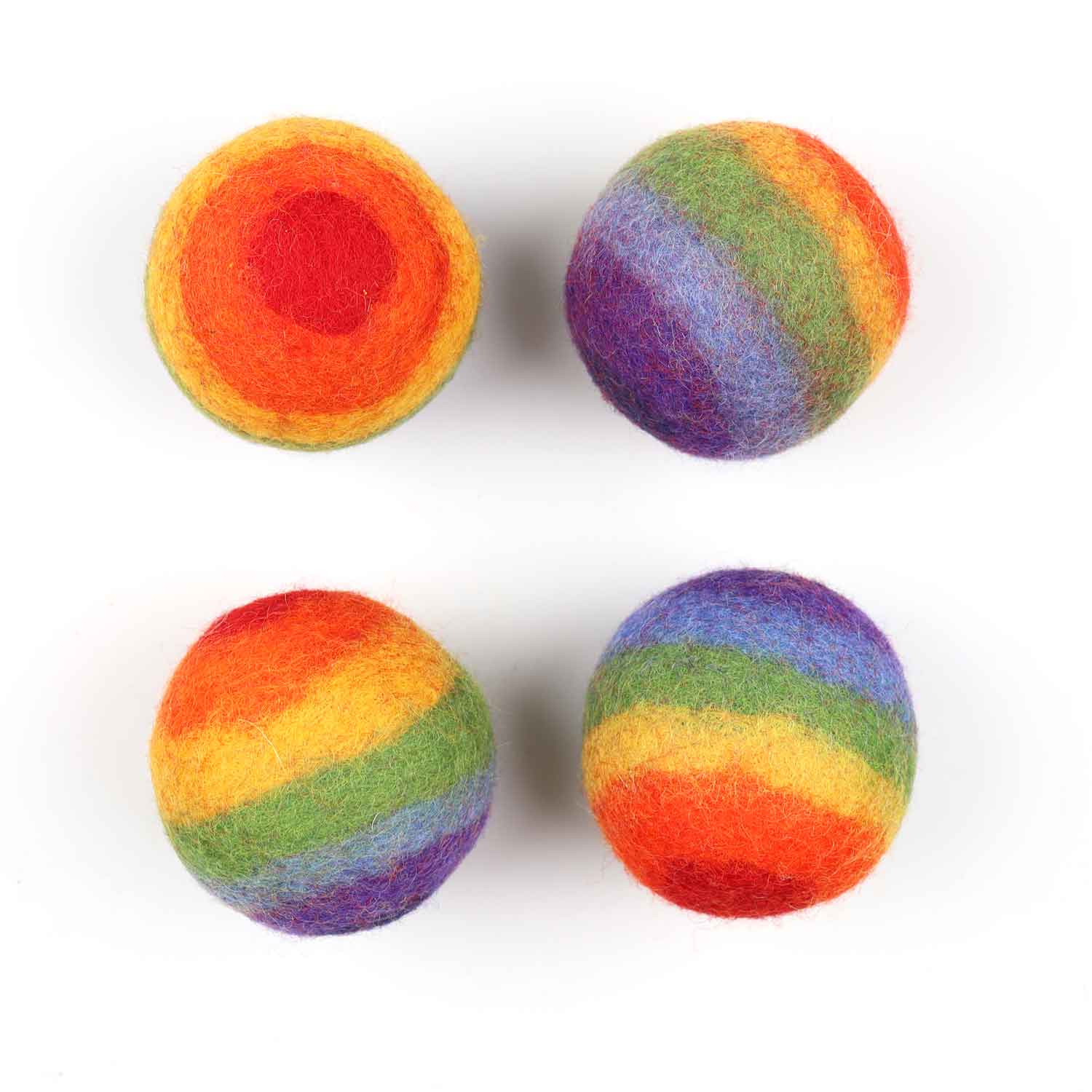 Papoose - Filzbälle 4er Set Regenbogen Papoose - Filzbälle 4er Set Regenbogen von Papoose