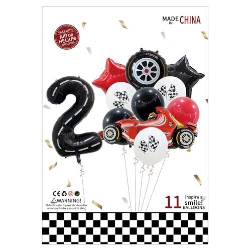 ParPix 11 Stück Rennauto Luftballon 2 Geburtstag Junge ParPix 11 Stück Rennauto Luftballon 2 Geburtstag Junge von ParPix