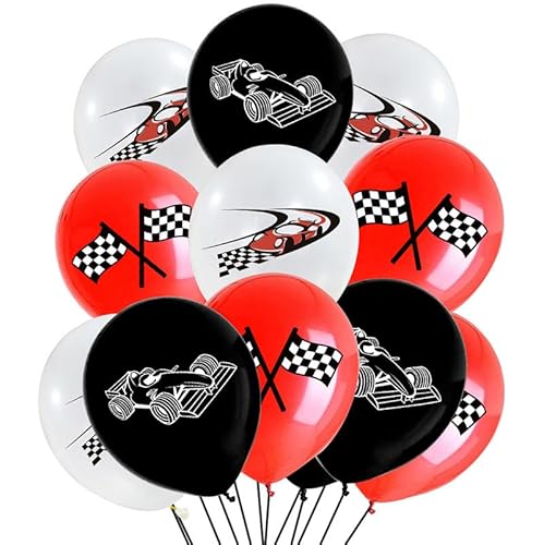 ParPix 12 Stück Racing Car Geburtstag Party Luftballons von ParPix