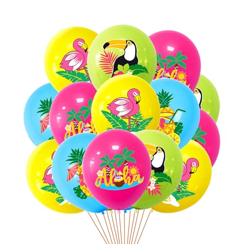 ParPix 16 Stück Hawaii Deko Luftballon von ParPix