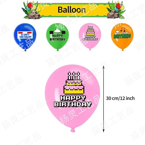 ParPix 16 Stück Pixel Geburtstag Deko Luftballons ParPix 16 Stück Pixel Geburtstag Deko Luftballons von ParPix