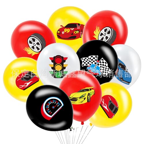 ParPix 16 Stück Rennwagen Geburtstag Luftballons von ParPix