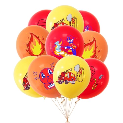 ParPix 20 Stück Geburtstagsparty Deko Luftballons (Feuerwehr) von ParPix
